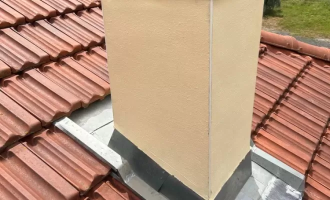 Application d'une peinture hydrofugé extérieur sur la consolidation des cheminée à Lempdes.